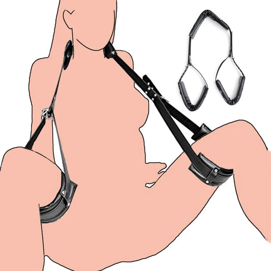 DBSM - Équipement de bondage BDSM, menottes réglables, menottes de cheville, retenue de jambe ouverte, jouets sexuels fétichistes pour femmes, couples, jeux pour adultes, sans vibrateur