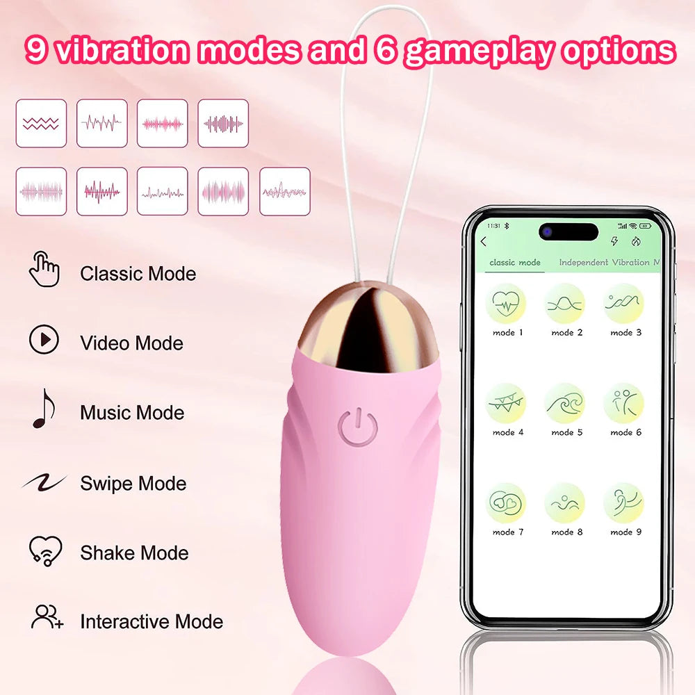 Vibromasseur gode sans fil avec application, stimulateur vaginal, point G, anal, œuf vibrant, culotte féminine, jouets sexuels portables pour femmes adultes