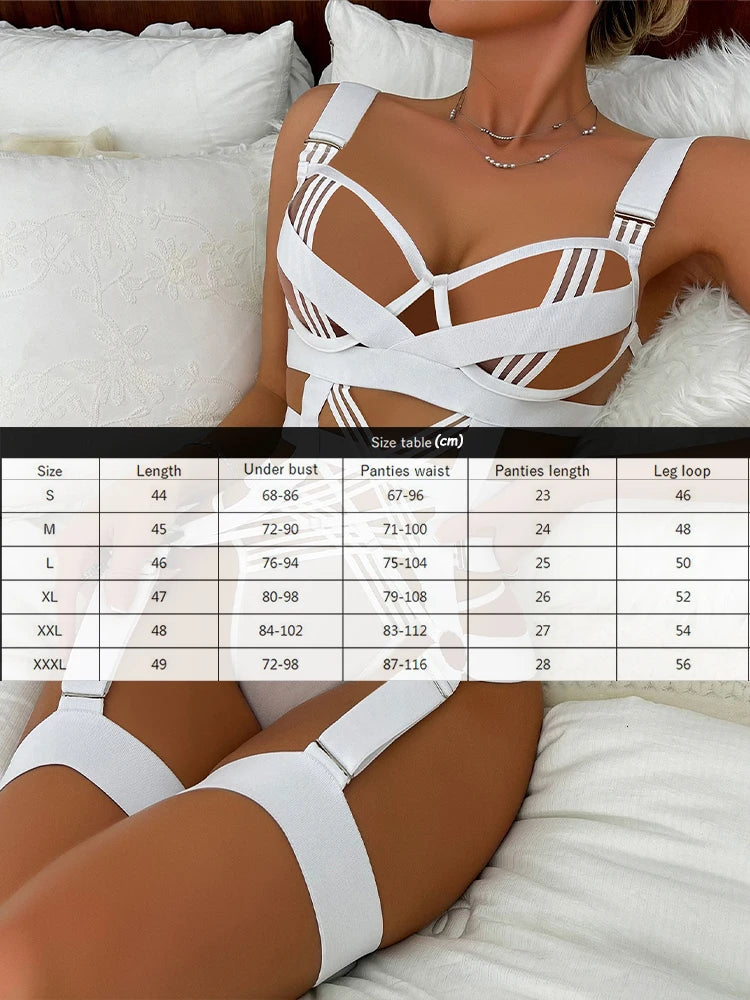 Lingerie sexy et creuse pour femmes, ensemble de sous-vêtements érotiques, tenue de cosplay, jeu de rôle BDSM, anal ouvert