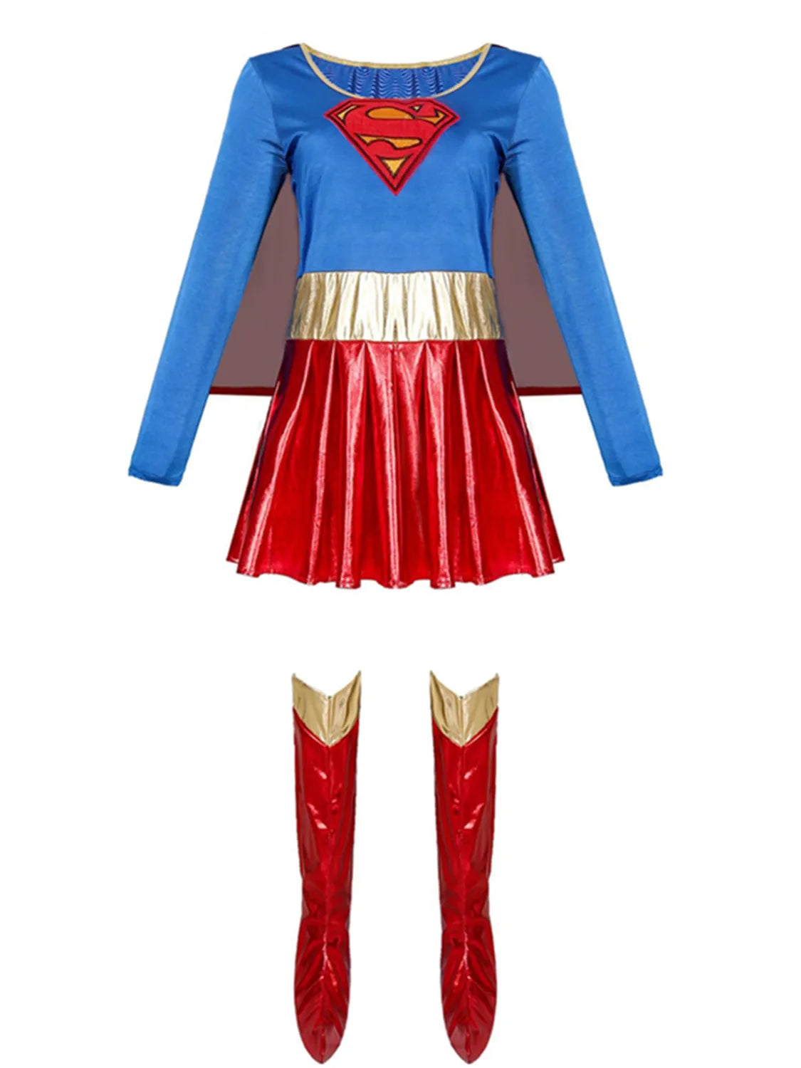 Lingerie sexy - Costume de super-héros sexy pour adulte, déguisement de Wonder Girl avec couvre-chaussures, pour Halloween, carnaval, fête