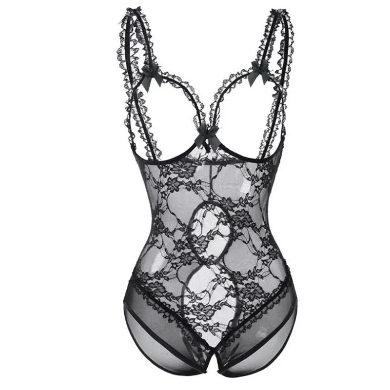 Lingerie sexy - lingerie pour femmes, soutien-gorge ouvert, entrejambe sans body, sous-vêtements sexuels, robe babydoll, dentelle chaude, costume de lingerie sexy