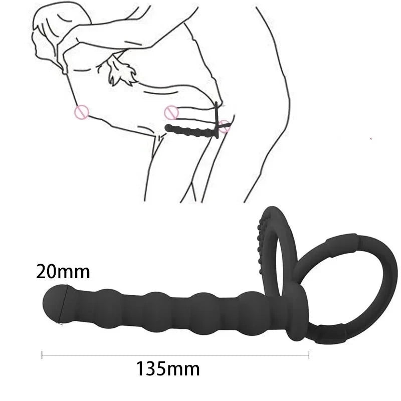 Jouets sexuels Gode anal Plug anal Masturbation pour adultes Hommes Femmes Gay Perles anales en silicone Stimulateur vaginal du point G Perles d'arrière-cour