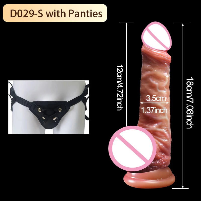Sextoy - Gode réaliste pour femme, machine à sexe pour prépuce coulissant, masturbateur anal, gode ceinture, gros pénis, jouets sexuels pour adultes, 18 ans