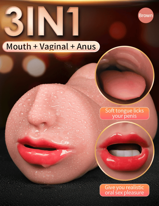 Masturbateur homme 3 en 1, vagin artificiel, réaliste, vaginal, oral, anal, silicone, jouets sexuels pour hommes