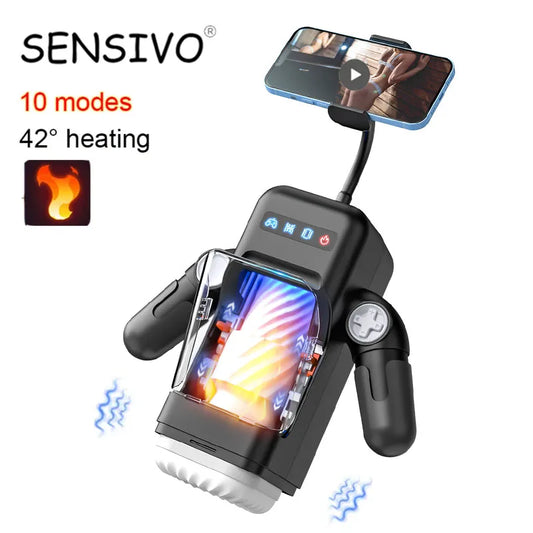 Masturbateur homme Automatique , Machine de Fellation Vibrante, Vagin en Silicone, Tasse de Masturbation, Jouets Sexuels, Produits pour Adultes pour Hommes