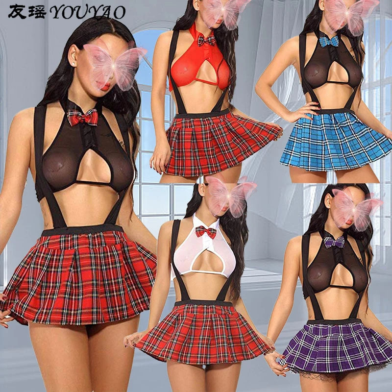 Lingerie sexy - Uniforme Cosplay Sexy Para Mulheres Roupa Intérieur Porno Lingerie Ensemble Sexy Roupa De Dormir Erótica Traje Babydoll Robe