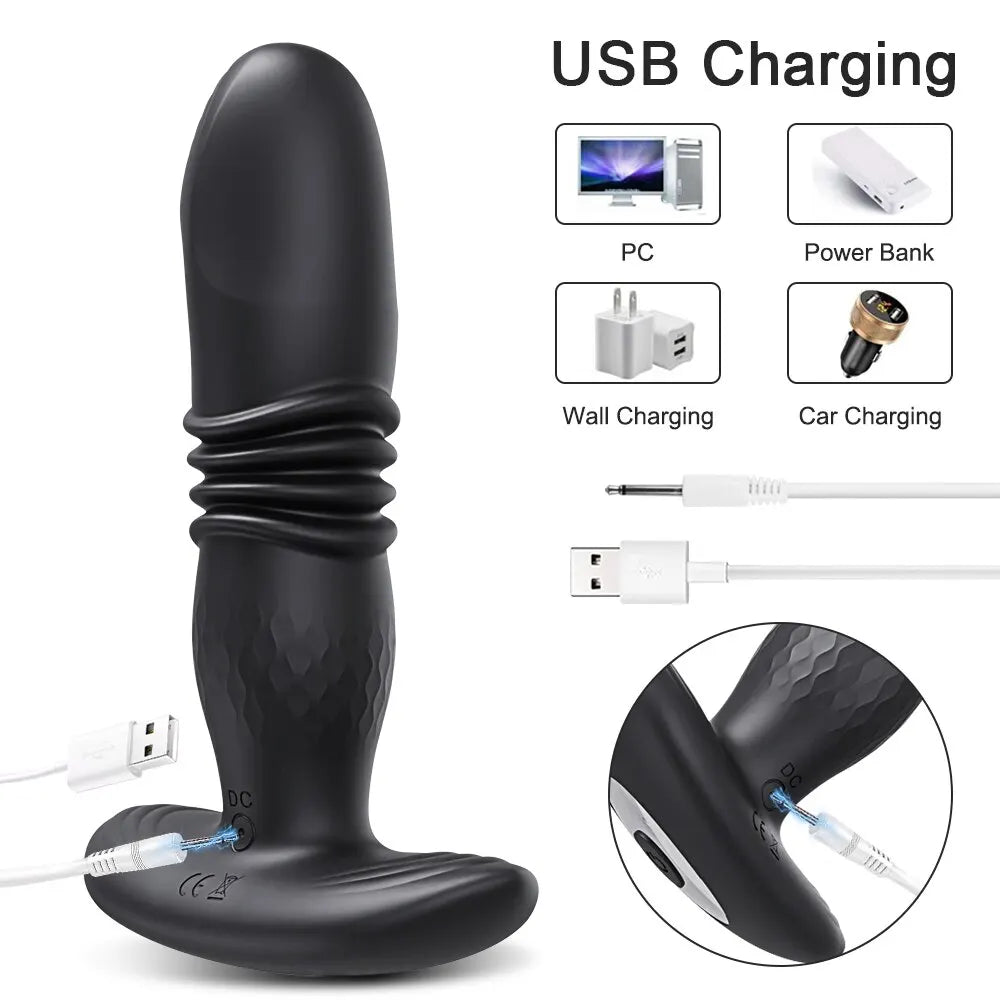 Plug anal télescopique vibrant, application, vibromasseur sans fil, télécommande, jouets sexuels pour femmes, gode anal, masseur de prostate, plug anal