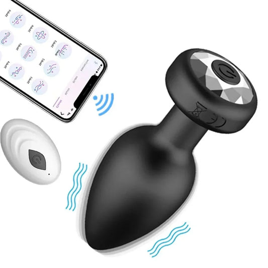 Sextoy - Vibromasseur anal Bluetooth, plug anal, masseur de prostate, masturbateur féminin, gode, jouets sexuels pour adultes, pour femmes et hommes, application gay, télécommandé.