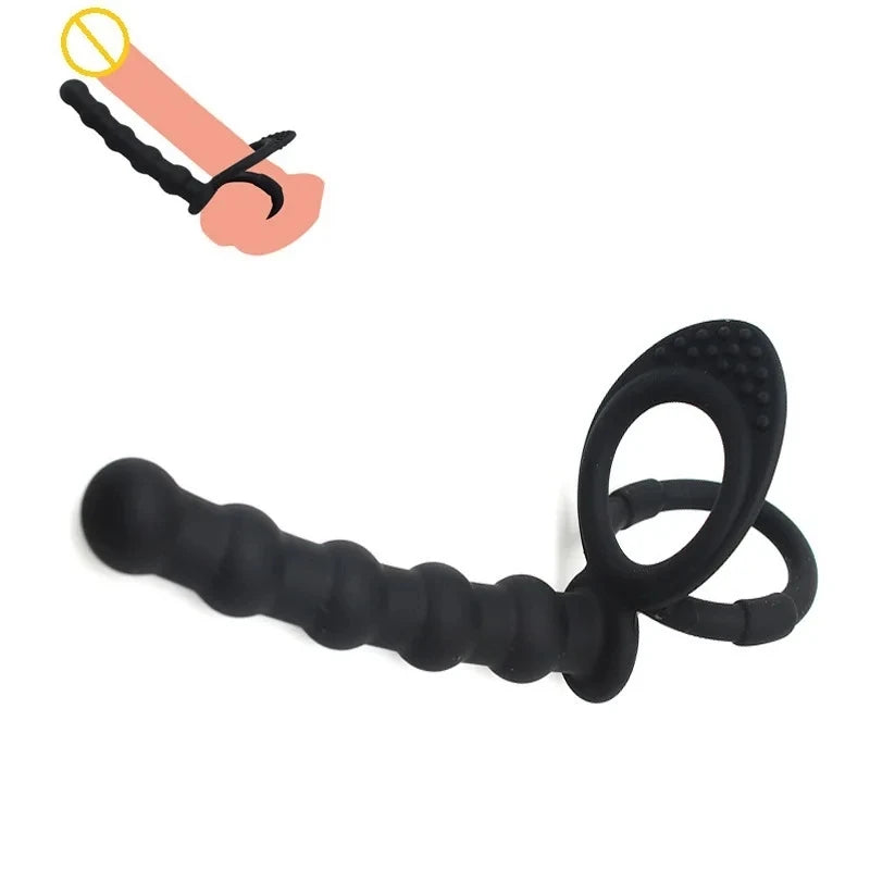 Jouets sexuels Gode anal Plug anal Masturbation pour adultes Hommes Femmes Gay Perles anales en silicone Stimulateur vaginal du point G Perles d'arrière-cour