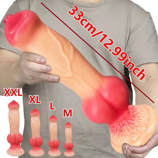 Godemichet montre géant, jouet sexuel réaliste, gros nœud, godemichet énorme, stimulateur vaginal, masseur du point G, suceur de pénis, masturbateur pour femme