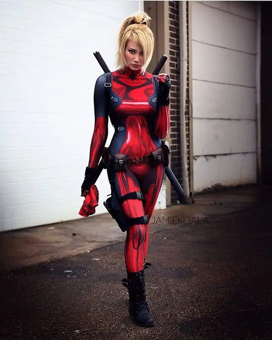 Lingerie sexy - Costume de cosplay Deadpool pour Halloween, combinaison zentai pour adultes et filles