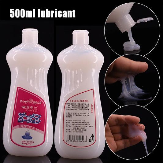 Lubrifiant pour sexe, crème super visqueuse, 500 ml, huile de massage sexuel à base d'eau, jouet de masturbation pour adultes, jeu de couple