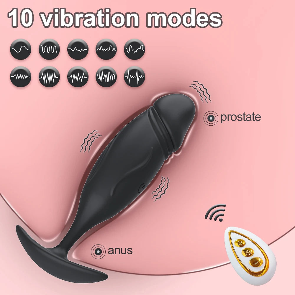Plug anal vibrant pour homme et femme, masseur de prostate, télécommande, jouets sexuels pour adultes, pour hommes et femmes