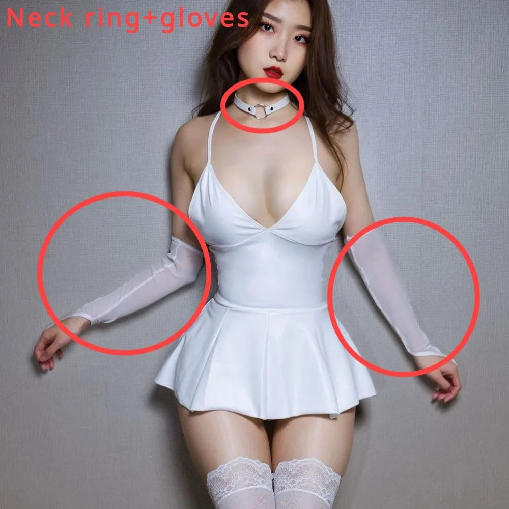 Lingerie sexy - Lingerie sexy et coquine pour femmes, sous-vêtements en cuir PU, tenue érotique, tenue de club