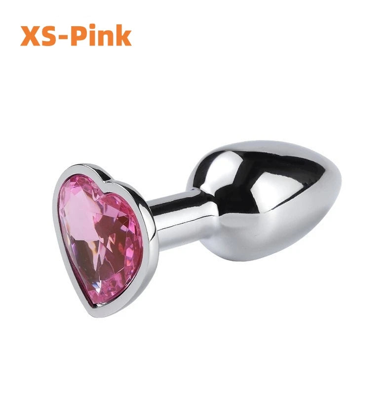 Plug anal en métal lisse miniature en forme de cœur – jouet sexuel pour débutants, stimulateur de masturbation, masseur sexuel pour homme et femme, jouet pour adulte.